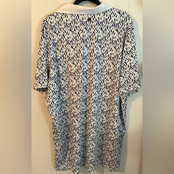 Greyson Golf Performance Polo Shirt Sz XXL Blue Feathers - Picture 5 of 6
